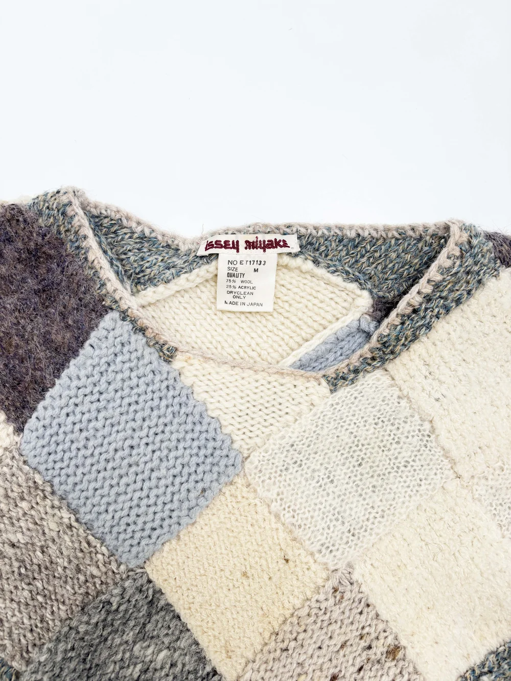 Issey Miyake 80s patchwork sweater — JAMES VELORIA